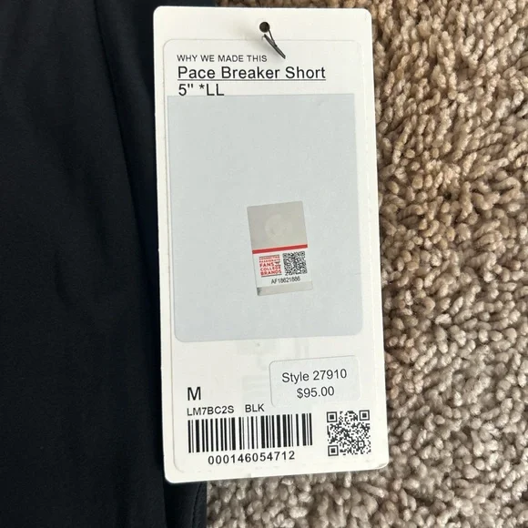 Black Athletic Shorts with Blue Logo
